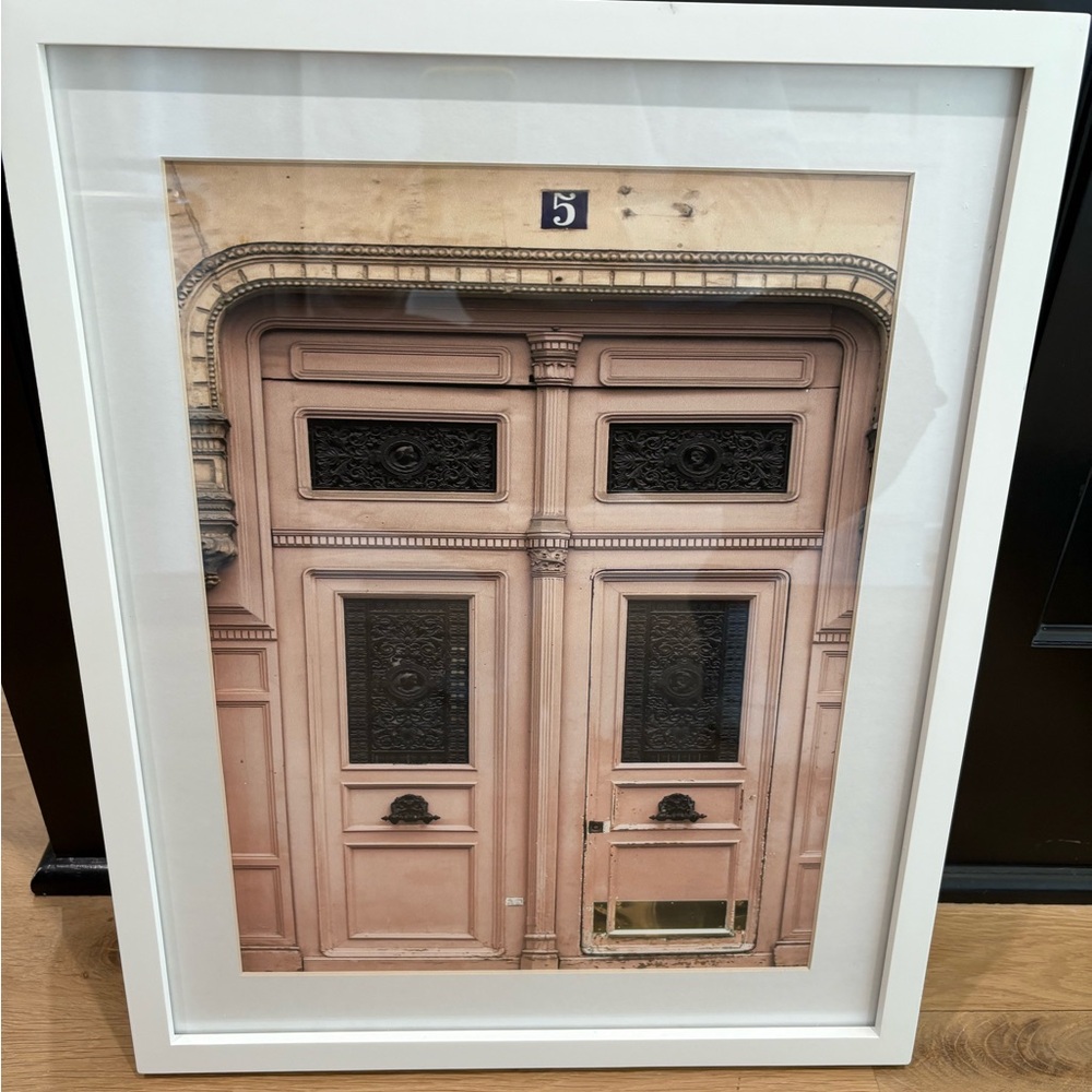 Pottery Barn Pink Door in Paris Art print